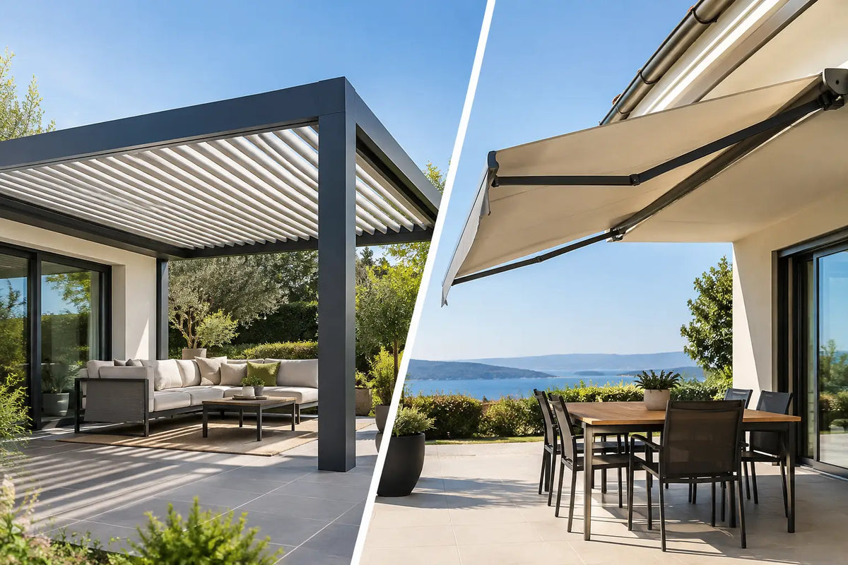 Pergola bioclimatique ou store banne : que choisir ?