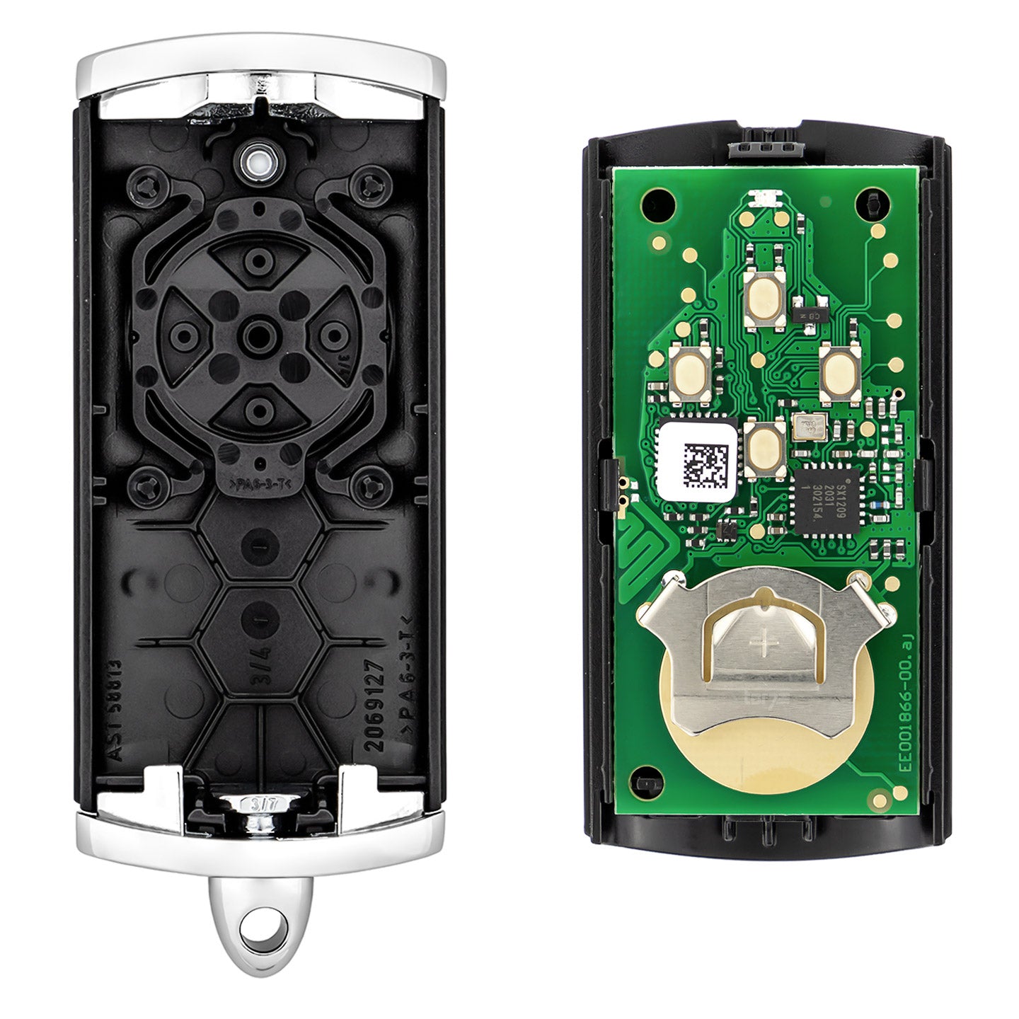 Émetteur manuel Hörmann HSE 4, BiSecur, Chrome noir brillant