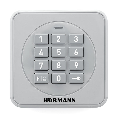 Hörmann radiocodeschakelaar FCT3-1 BS-868 handzender met knoppen voor garagepoortbediening, zwart en compact ontwerp